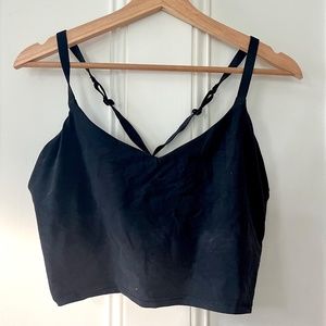 ATHLETA Elation Strappy Crop, Black, Large D-DD